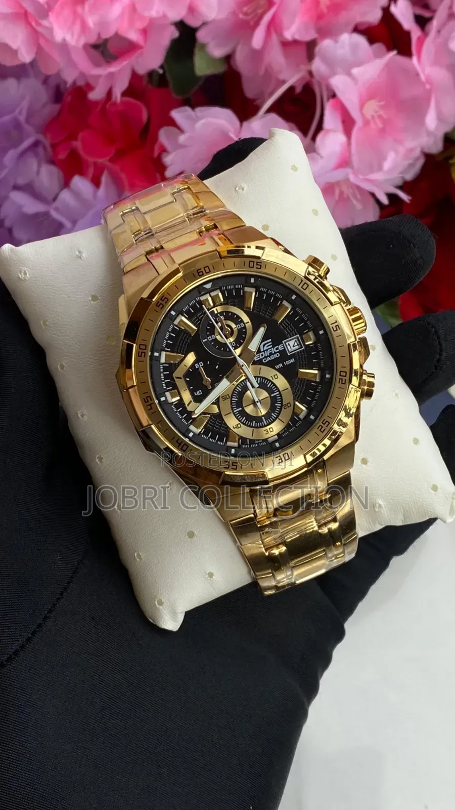 Casio Edifice Golden Full Chronograph Gents Wrist Watches