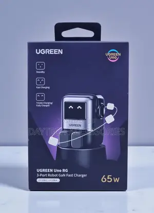 Ugreen Uno Rg 3-Ports Gan Fast Charger 65w