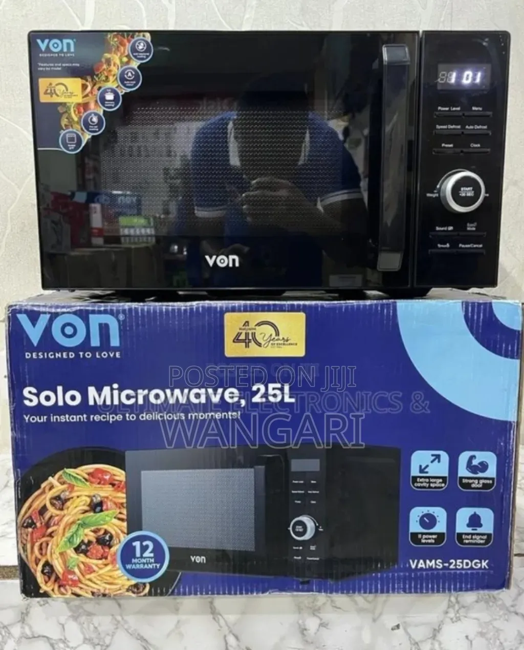 Pay on Delivery Von 25l Digital Microwave