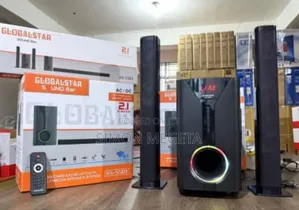 New Model 2.1ch Globalstar Sub Woofer System Bt/Usb/Fm Tall Boy