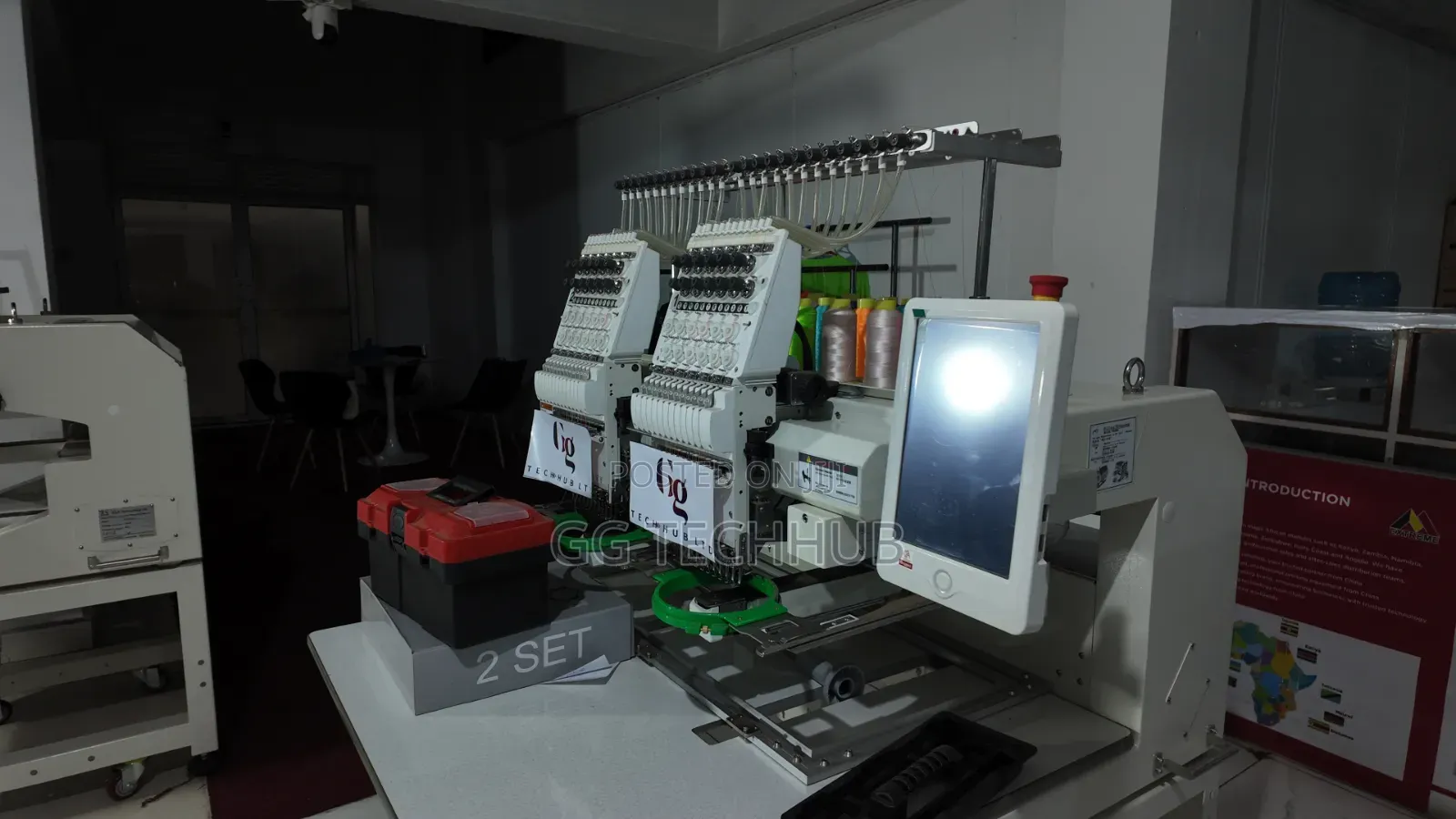 2-Head Daho Embroidery Machine With 12 Needles