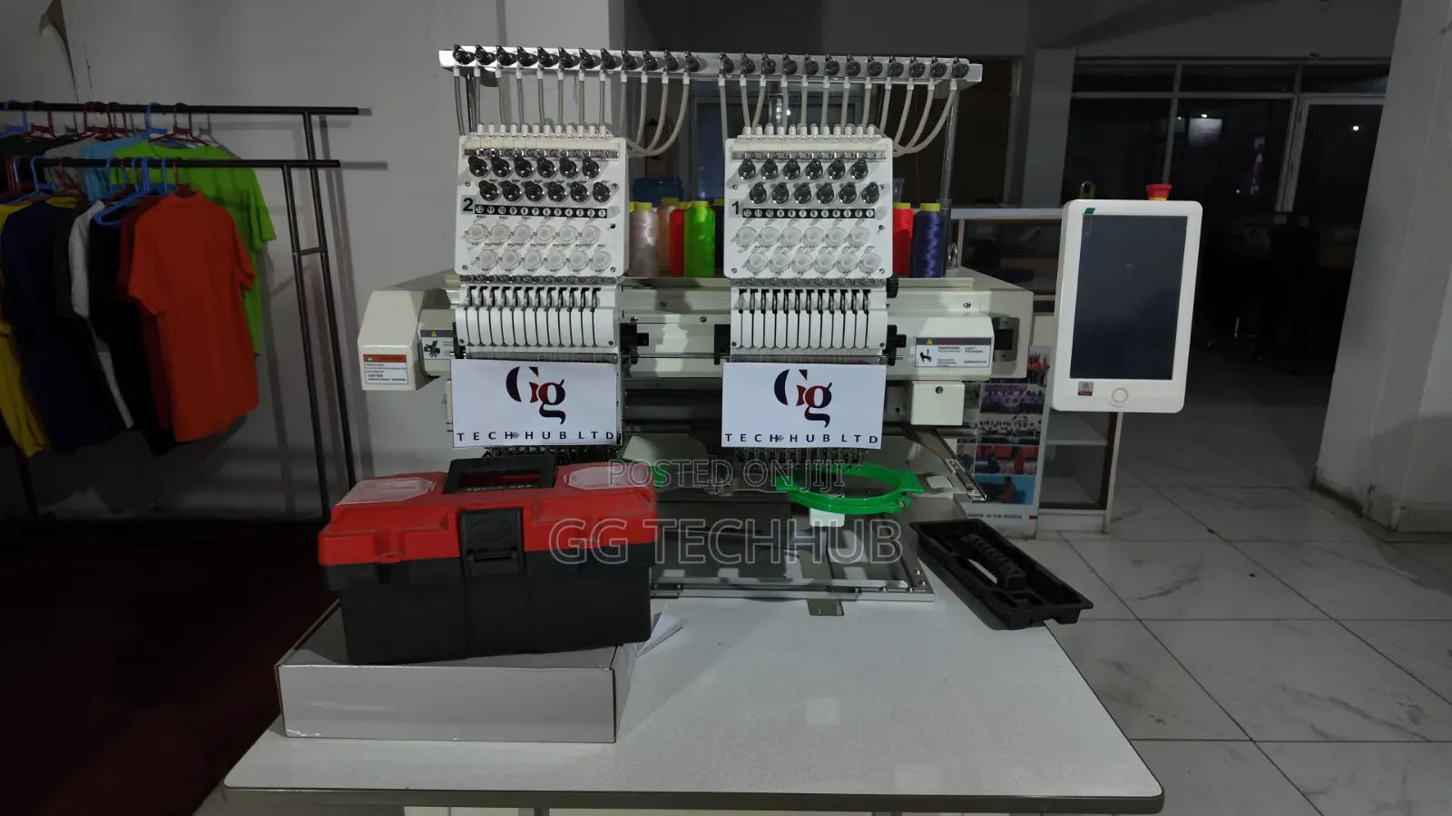 2-Head Daho Embroidery Machine With 12 Needles