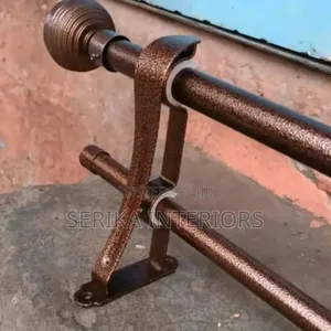 Double Jua Kali Curtain Rods Powder Coated