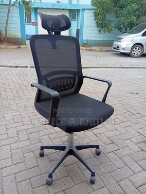 Compact Office Chair With Headrest and Swivel