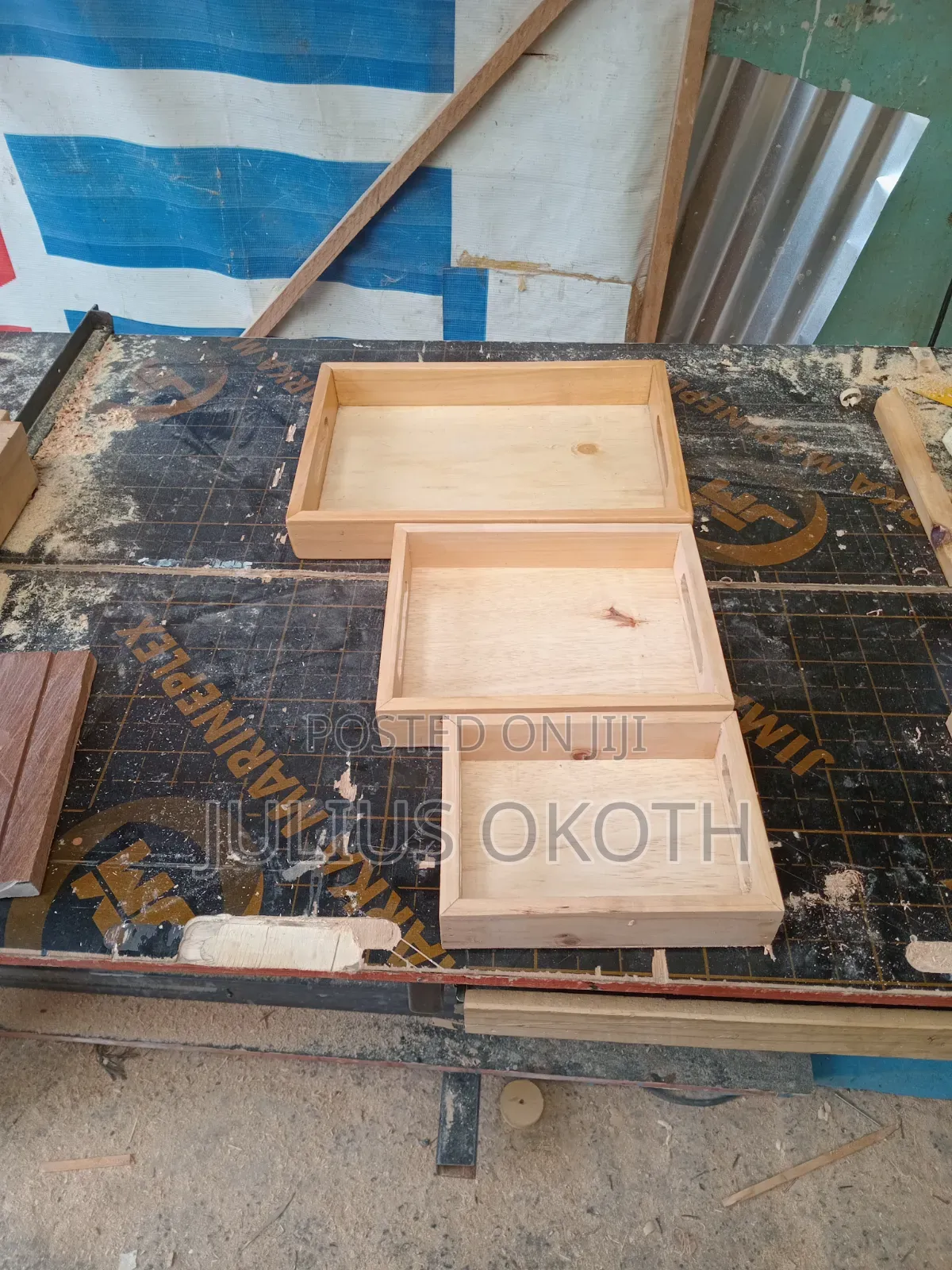 Wooden Tray Set
