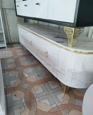 High Quality Finish Tv Stands With Marble Top