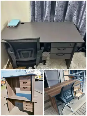 Vintage Office Desk and Mesh Chair BSS