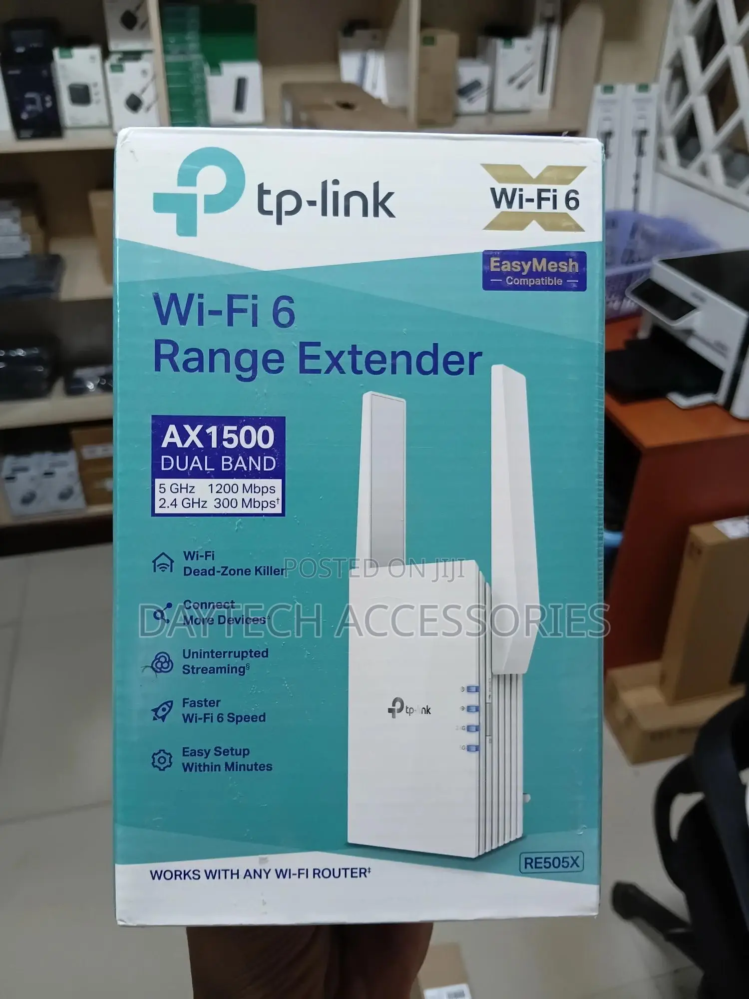 Tp-Link Ax1500 Wi-Fi 6 Range Extender (Model Re505x).