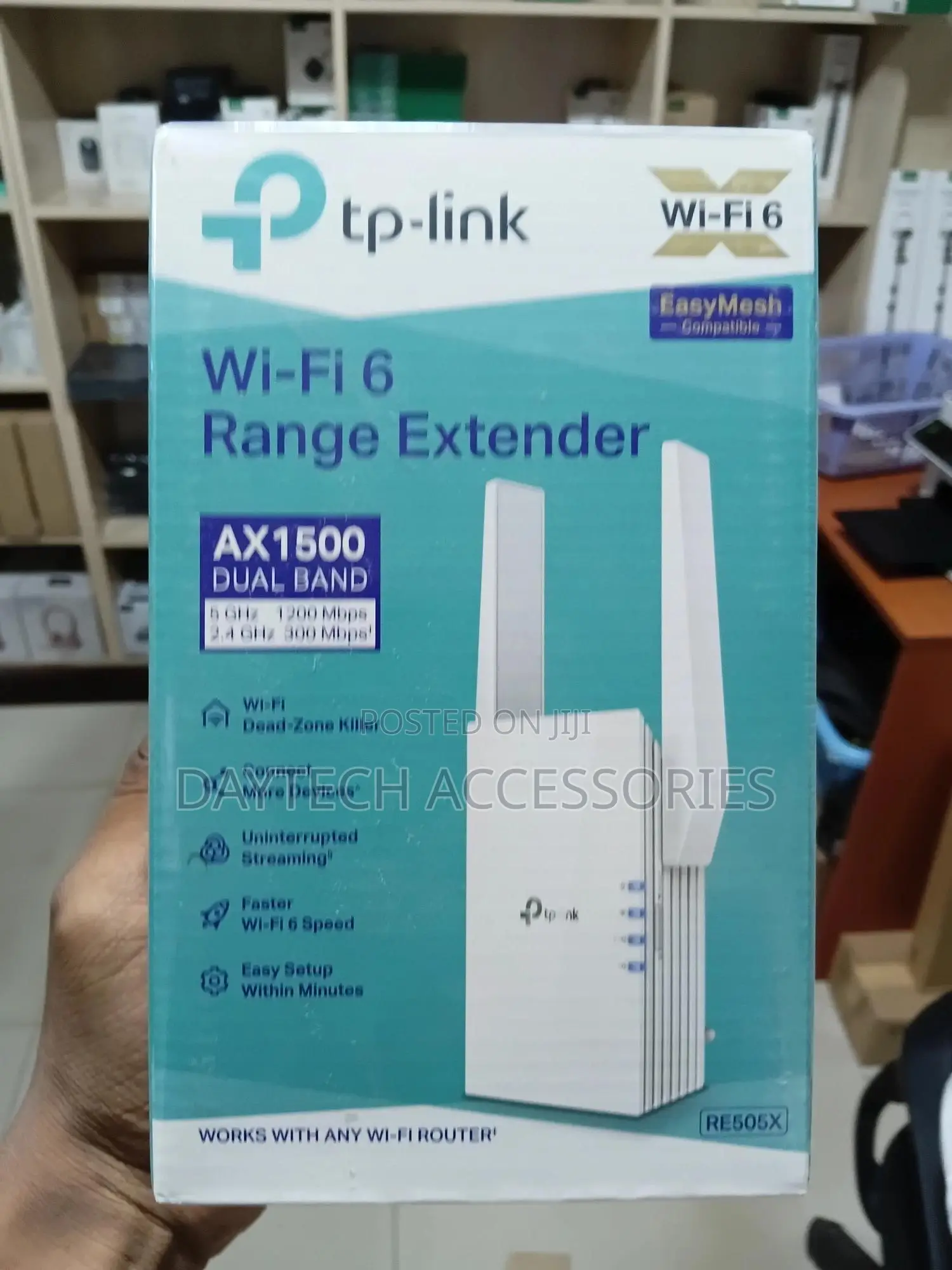 Tp-Link Ax1500 Wi-Fi 6 Range Extender (Model Re505x).