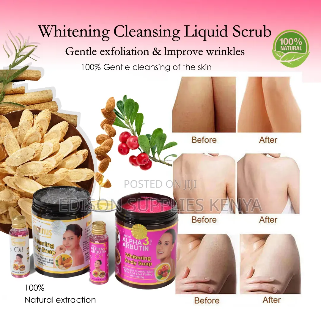 Skin Whitening and Exfoliating Soap for Hyperpigmentation, Dark Marks