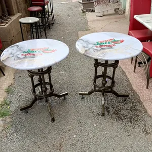 Lastest Marble Top With Log and Powder Coated Frame
