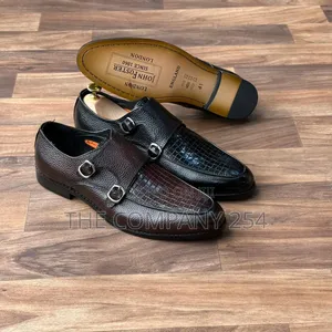 Quality Leather Casual Double Monk Men Slip on Casual Shoes