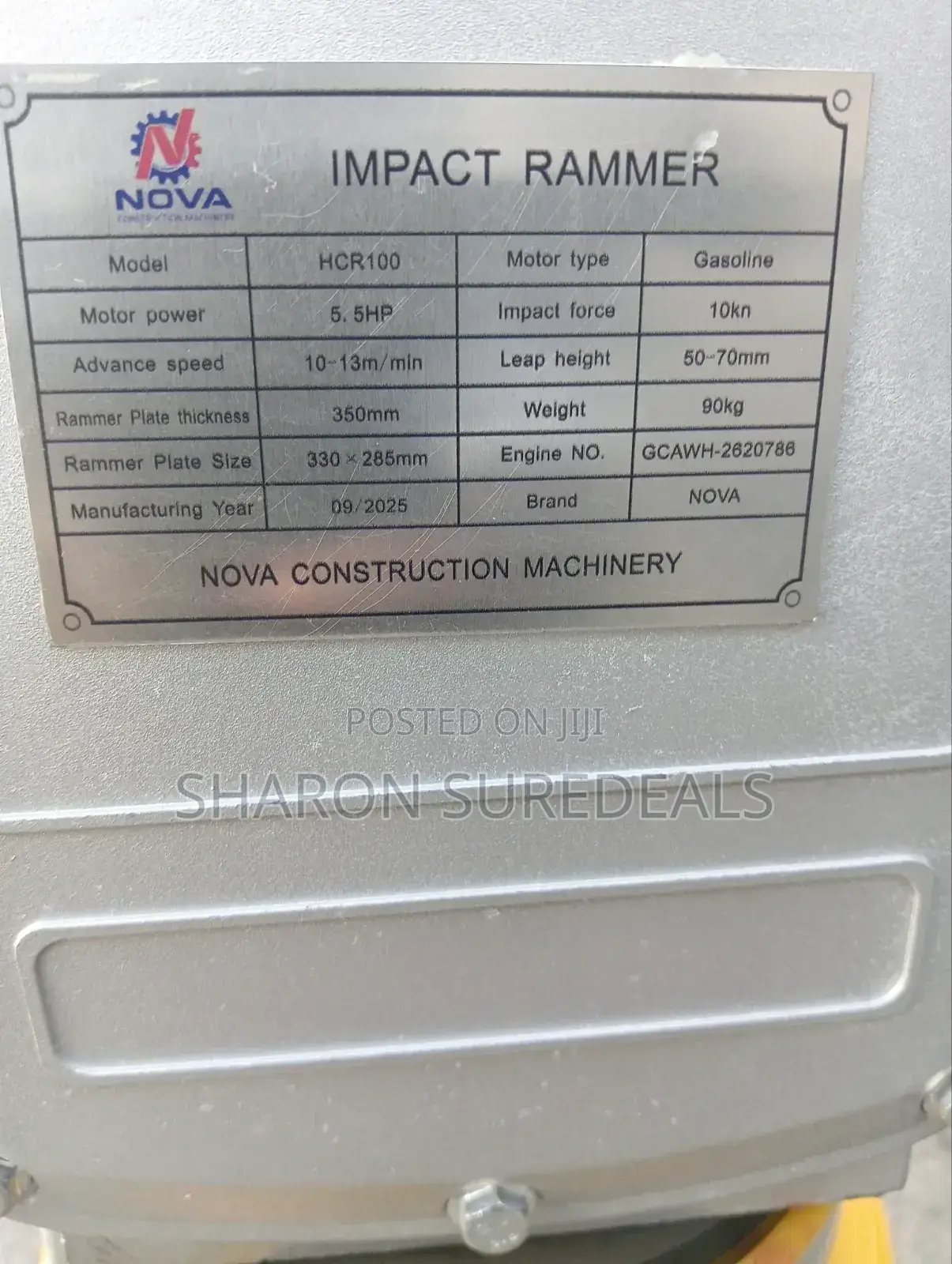 Best Quality Nova Tamping Rammer Honda Engine