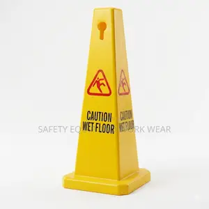 Wet Floor Safety Cone( 4 Sided With A Square Base)