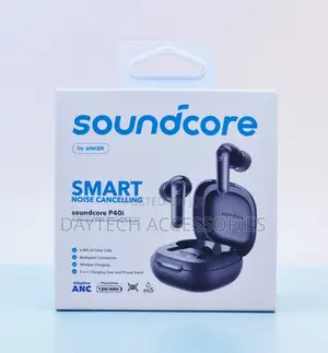 The Soundcore P40i True-Wireless Noise Cancelling Earbuds by Anker.