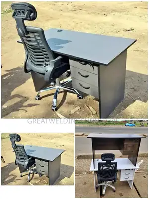 Vintage Office Desk and Mesh Office Chair Kj