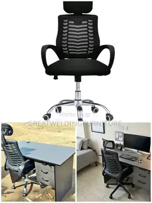 Adjustable Swivel Headrest Office Chair and Study Desk Jl