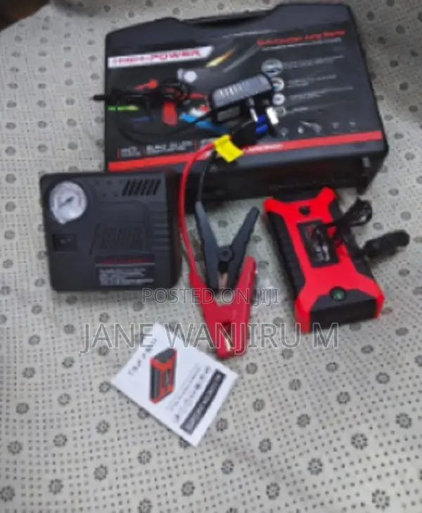 Multifunctional 2-in-1 Jump Starter + Air Compressor