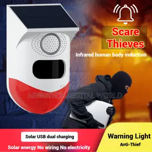 Solar Usb Charging Security Ip65 Waterproof Motion Detection Alarm