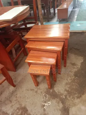 Modern Mahogany Nestle Stools