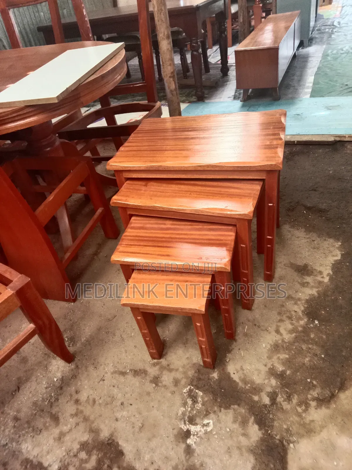 Solid Mahogany Nestle Stools