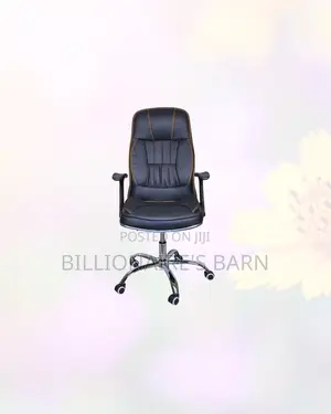 Executive Leather Office Chair High Back Padded Armrests -Adjustable