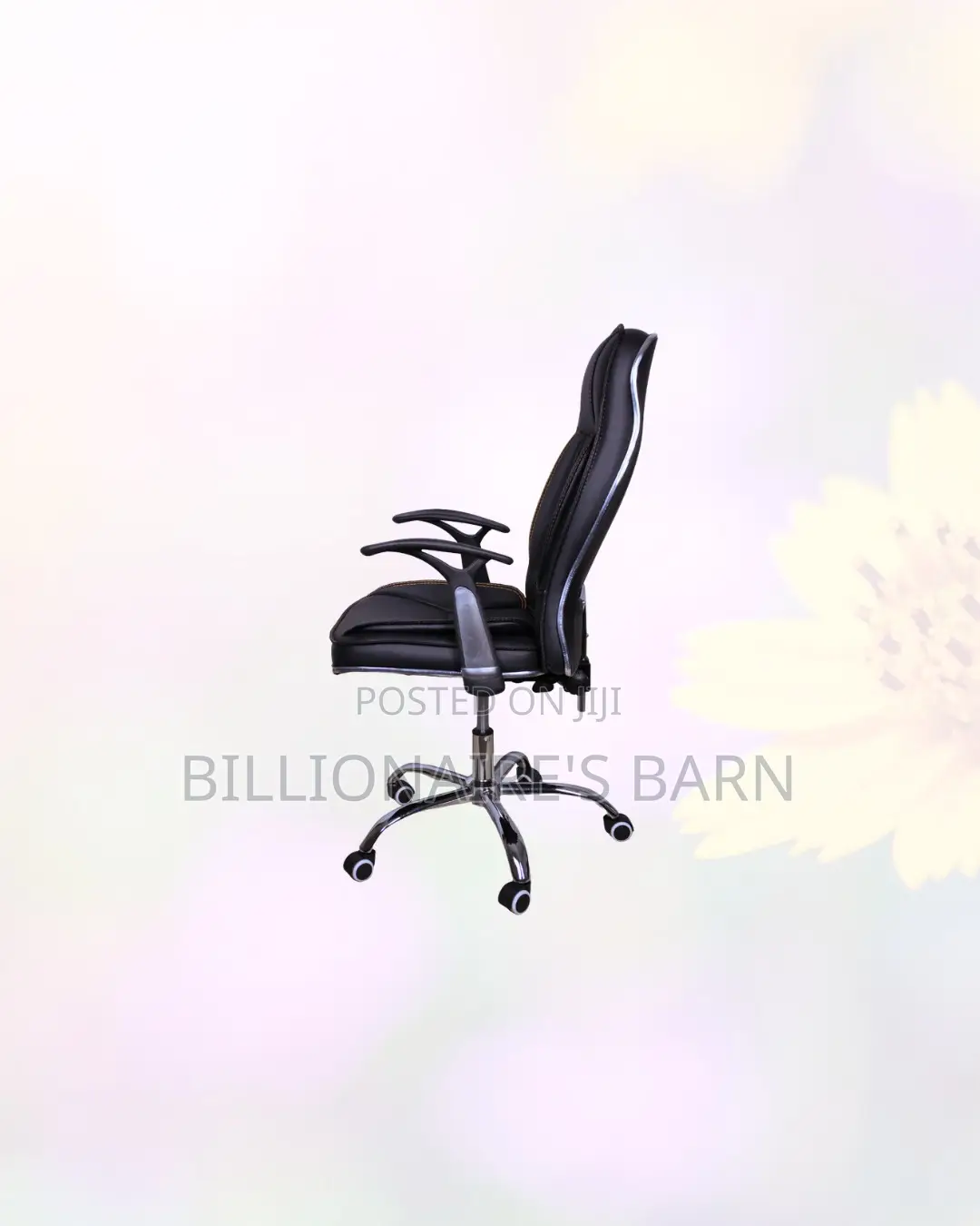 Executive Leather Office Chair High Back Padded Armrests -Adjustable