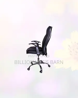 Executive Leather Office Chair High Back Padded Armrests -Adjustable