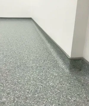 High Strength Vinyl Mkeka Mbao Terrazzo Style