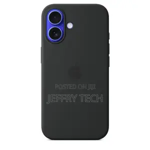 iPhone 16 Silicone Phone Case Black Phone Cover Screen and Camera Prot