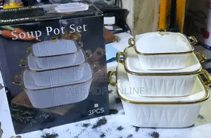 3 PCS Ceramic Soup Pots 
3ltr, 2.5ltr and 1ltr