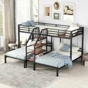 Esthetic Triple Metal Bunk Bed
