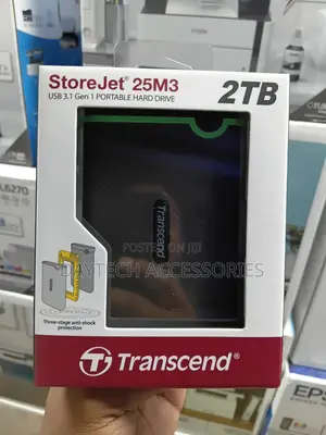 Transcend 2tb Usb 3.1 Portable External Hard Drive 25m3 Storejet