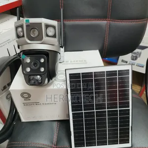Solar Powered CCTV Cameras Outdoor Use Dual Lens CCTV