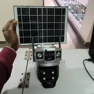 Dual Lens Solar Powered CCTV Cameras 3screens CCTV Surveillance Camera