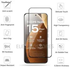 Redmi Note 15 Pro Plus Screen Protector Tempered Glass.