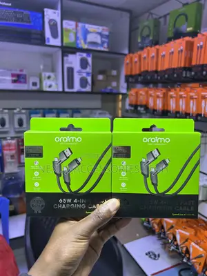 Oraimo 65w 4-in-1 Fast Charging Cable, Elegant Metal Plug By