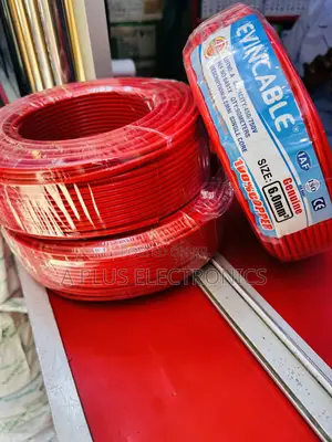 Evincable 6.0mm Red Single Core Wiring Cable 90m – Durable