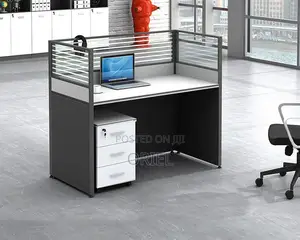 Office Workstation : Modular1-Way Office Workstation Desk Unit