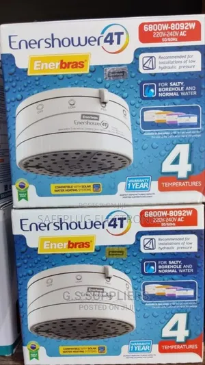 Enershower 4t Instant Hot Shower – Works Even With Borehole Water