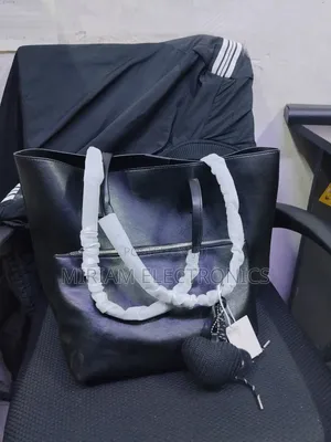 Two in 1 Black Leather Bag on Offer
