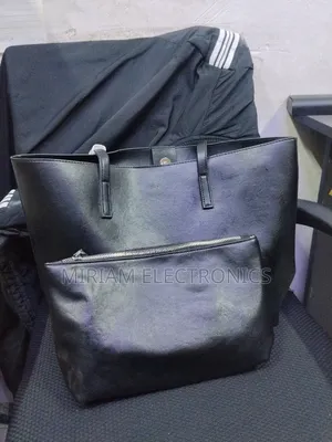 Two in 1 Black Leather Bag on Offer
