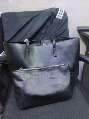 Two in 1 Black Leather Bag on Offer