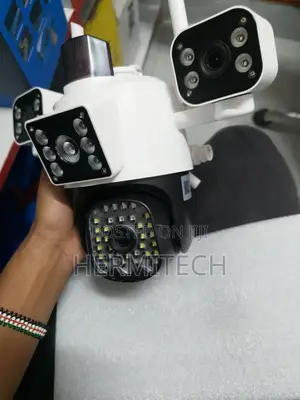 Security CCTV Triple Lens 4g Electric Model Has Ethernet Cable