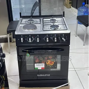 Globalstar 3+1 60x60 Standing Cooker Electric Oven Black