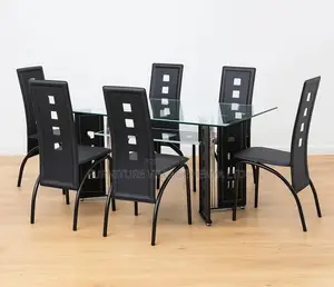 Dining Set; 6-Seater Rectangular Kitchen Dining Table