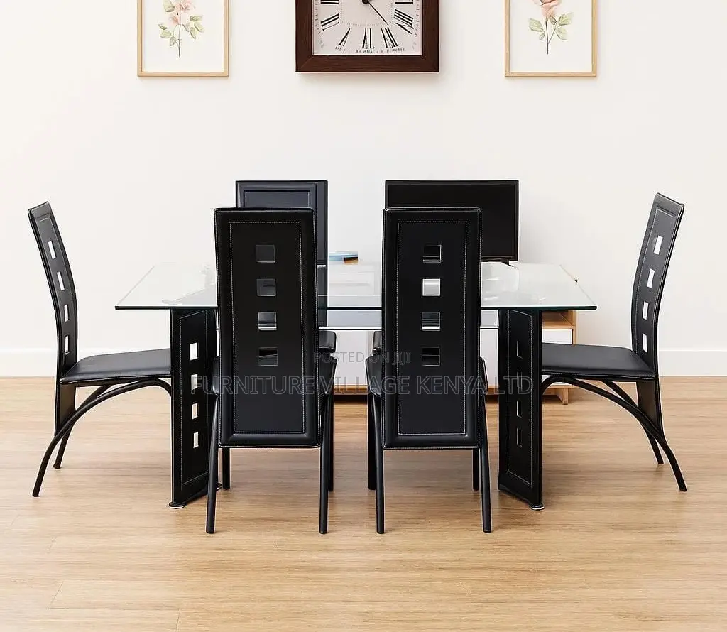 Dining Set; 6-Seater Rectangular Kitchen Dining Table