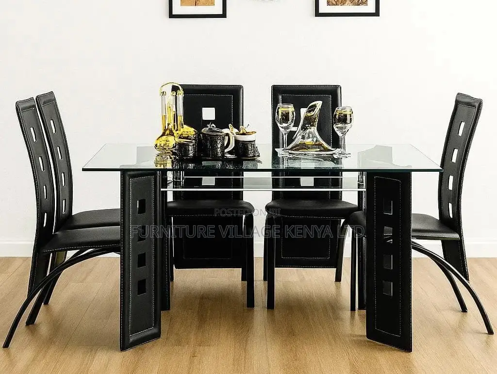 Dining Set; 6-Seater Rectangular Kitchen Dining Table