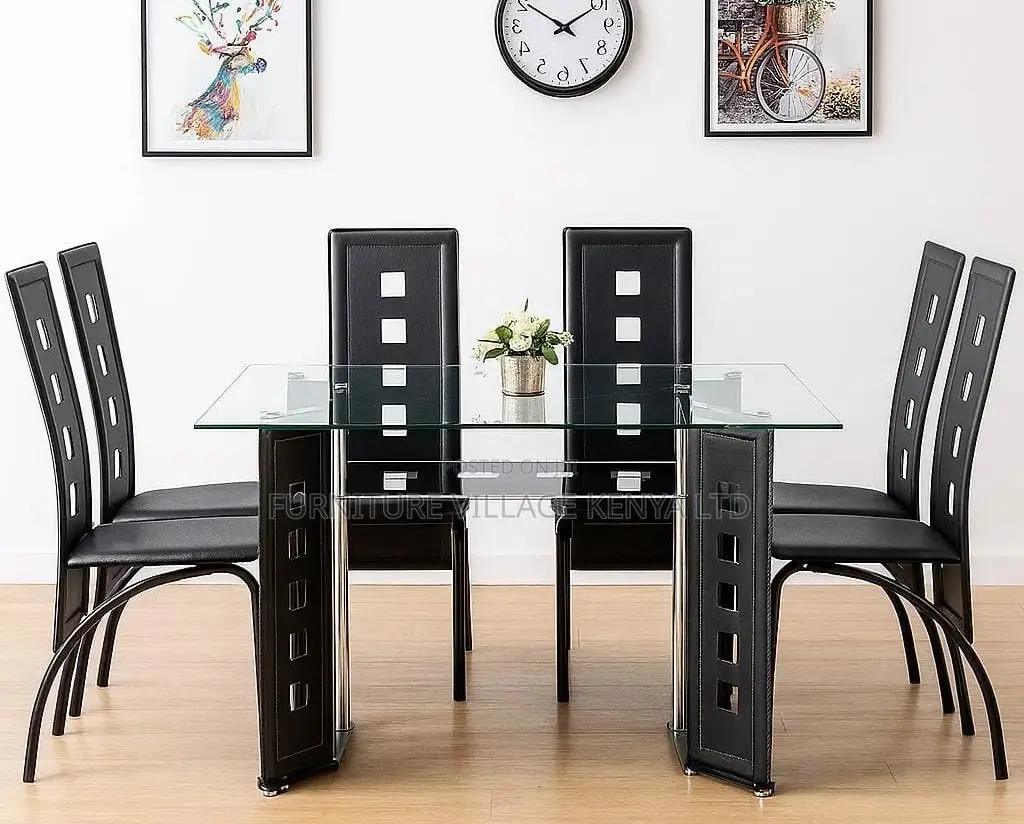 Dining Set; 6-Seater Rectangular Kitchen Dining Table