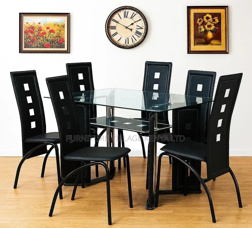 Dining Set; 6-Seater Rectangular Kitchen Dining Table